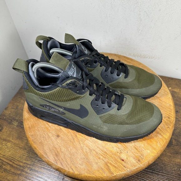 Nike Air Max 90 Ultra SE Mens Cargo Khaki Black Sneakers 806808-300 Size 10.5